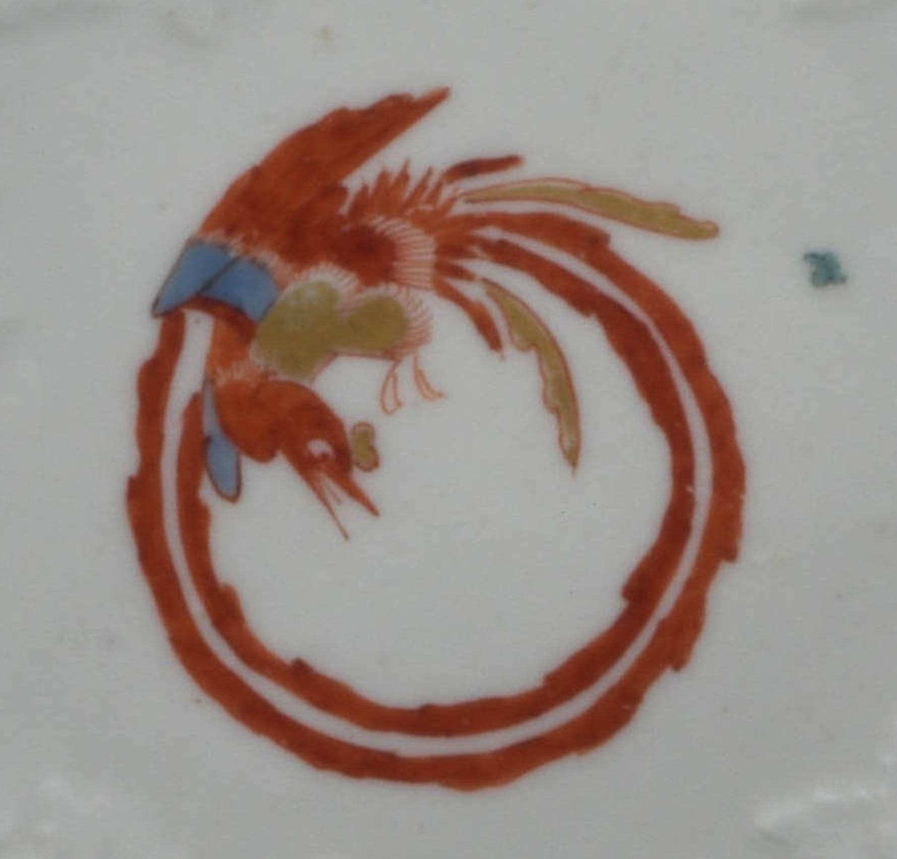 Neoclassical Plate with Coiled Phoenix, Chelsea, C1754 For Sale