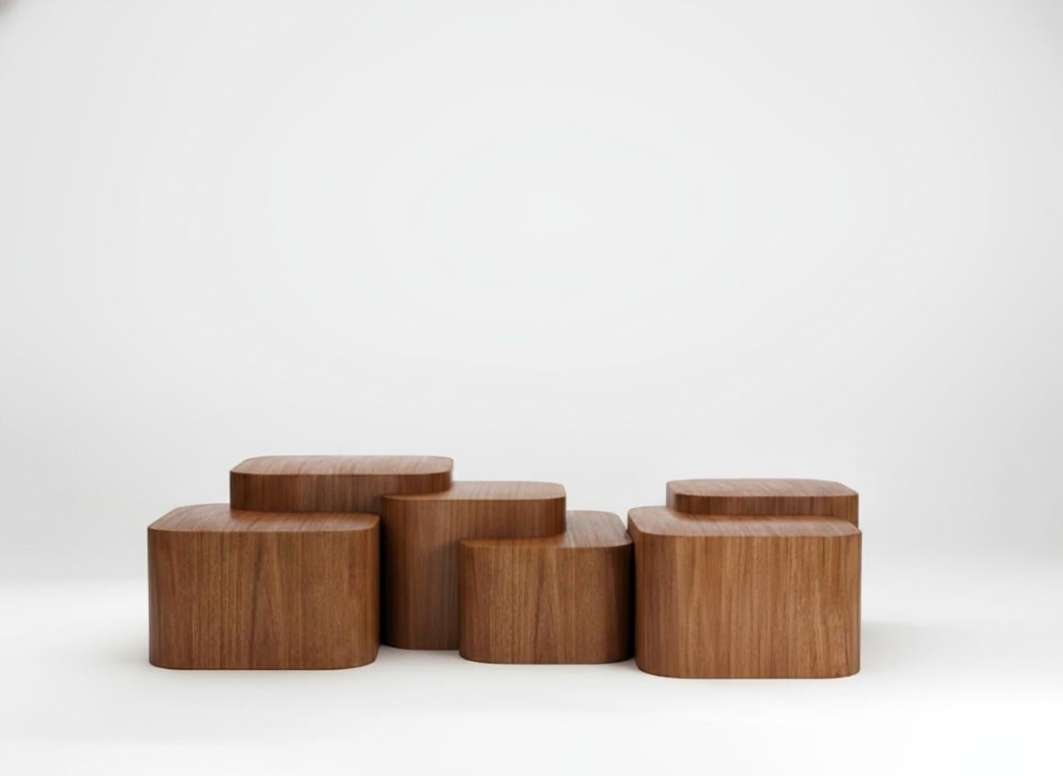 Platea Coffee Table
Inspired by the layered beauty of natural plateaus and stepped land formations, the Platea Coffee Table embodies an architectural landscape in motion. Each block represents a unique elevation, creating a sculptural topography