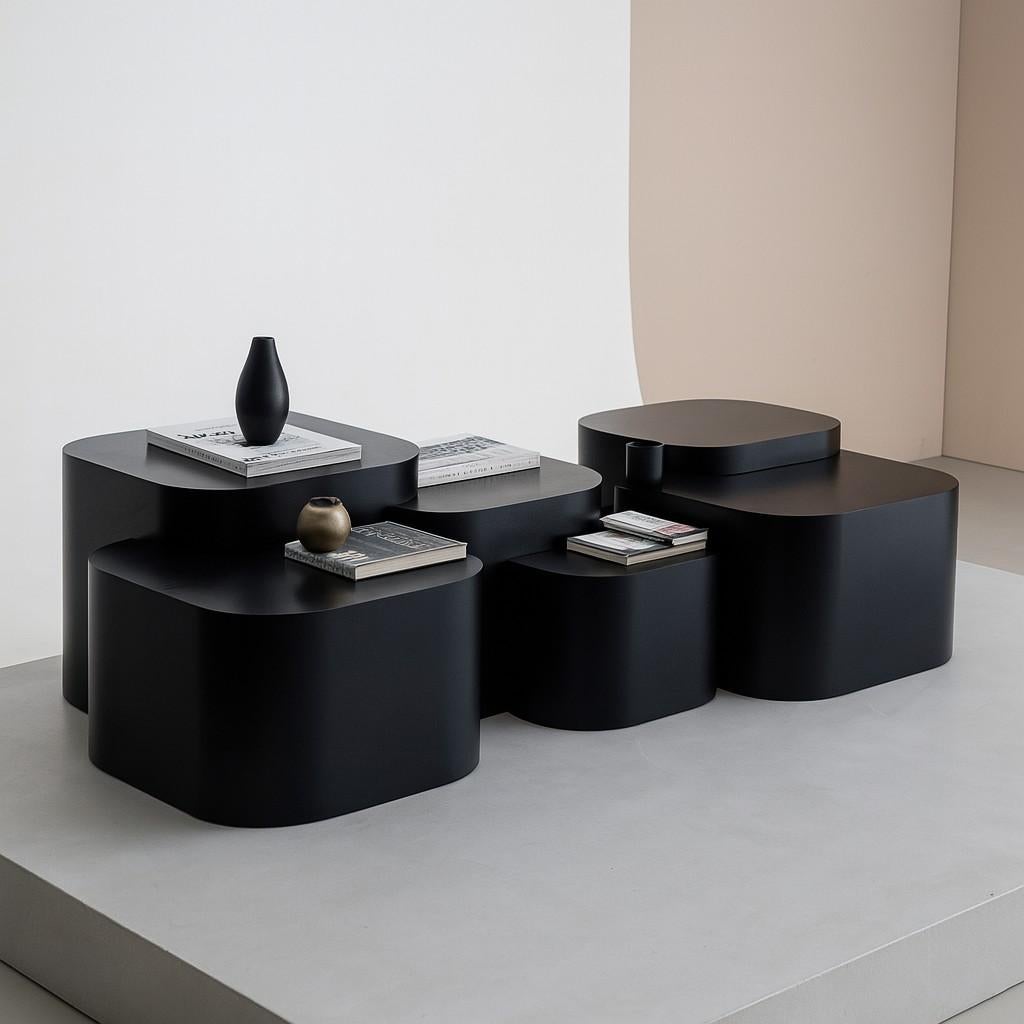 Brass Platea Metalica – Architectural Coffee Table in Brushed Inox By Sidani Design For Sale