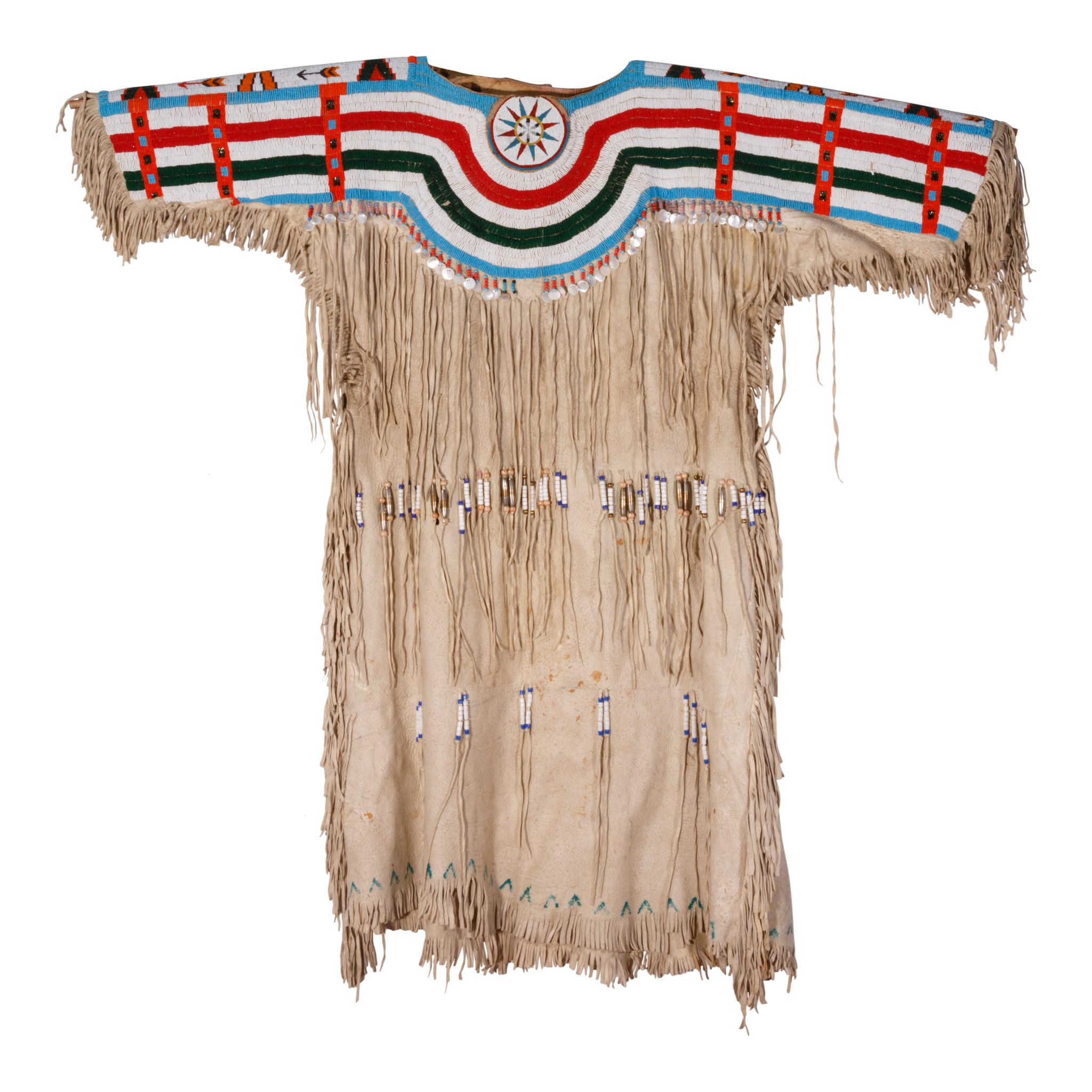 Native American Plateau Beaded Dress For Sale