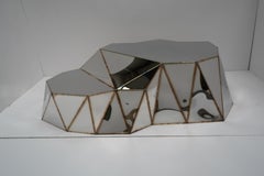 Plateau Coffee Table in Welded Mirror-Polished Stainless Steel by Julian Mayor