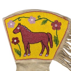 Plateau Horse Pictorial Beaded Gauntlets
