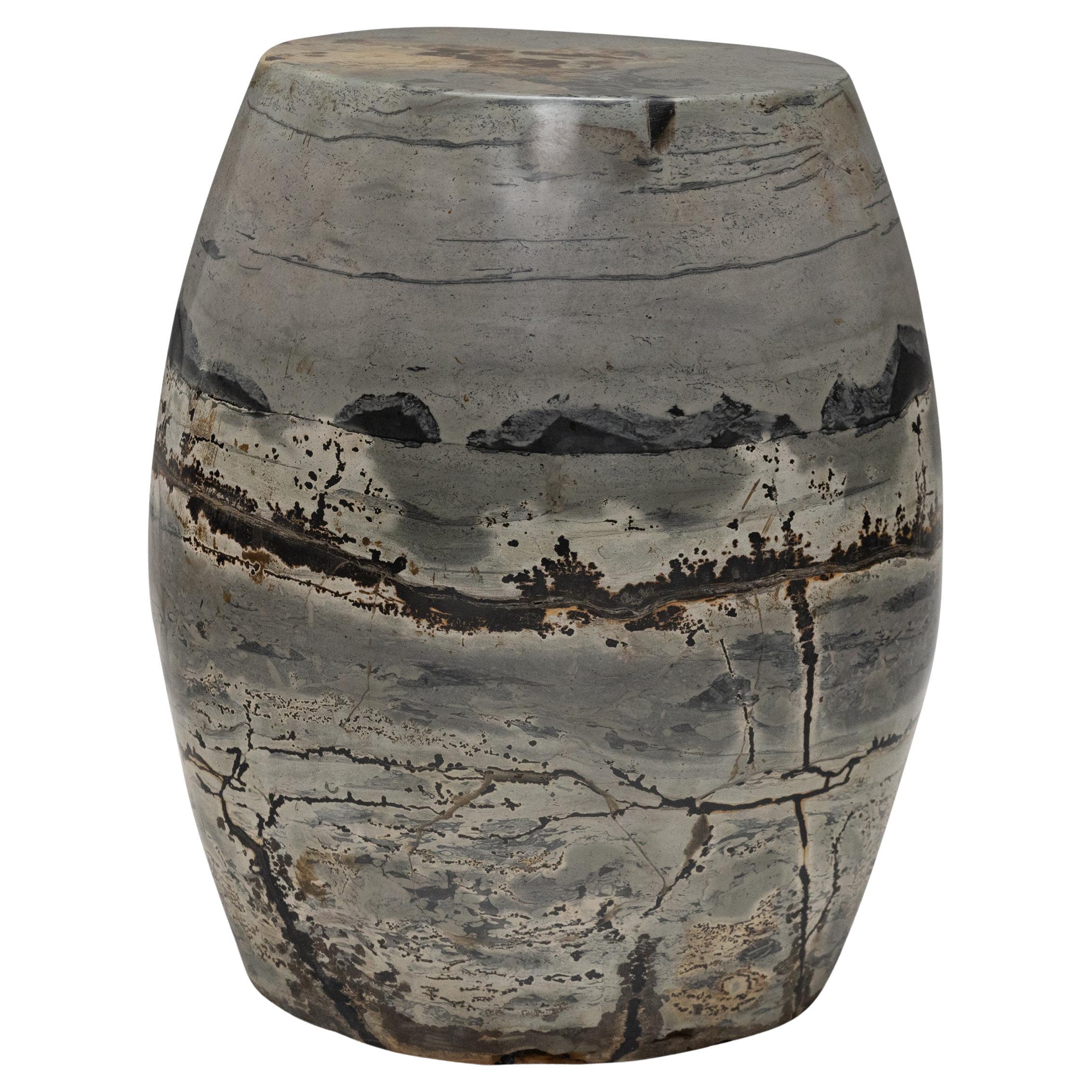Plateau bemalter Stein-Trommeltisch
