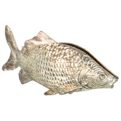 Vintage Plated Metal Fish Napkin Holder