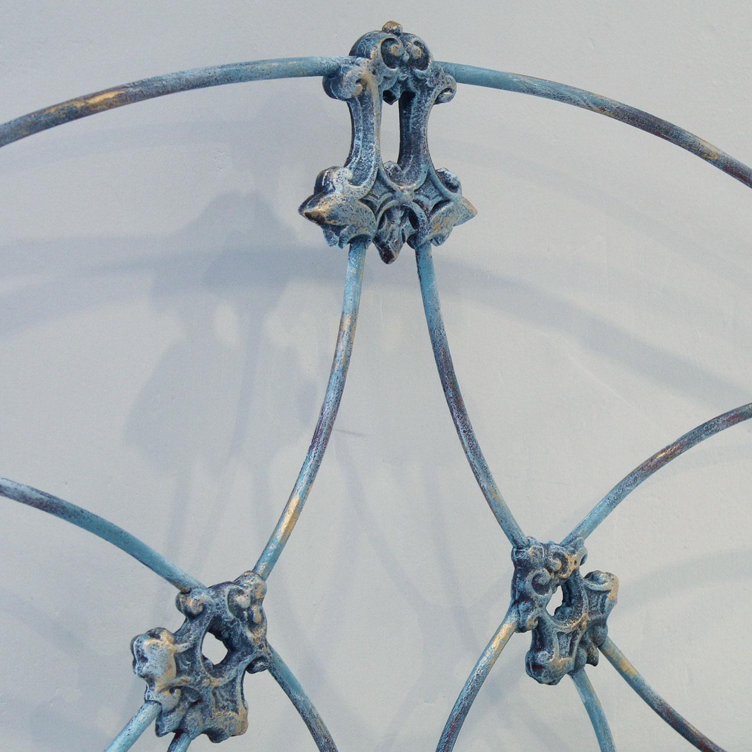 Platform Antique Bed in Verdigris, MK277 For Sale at 1stDibs