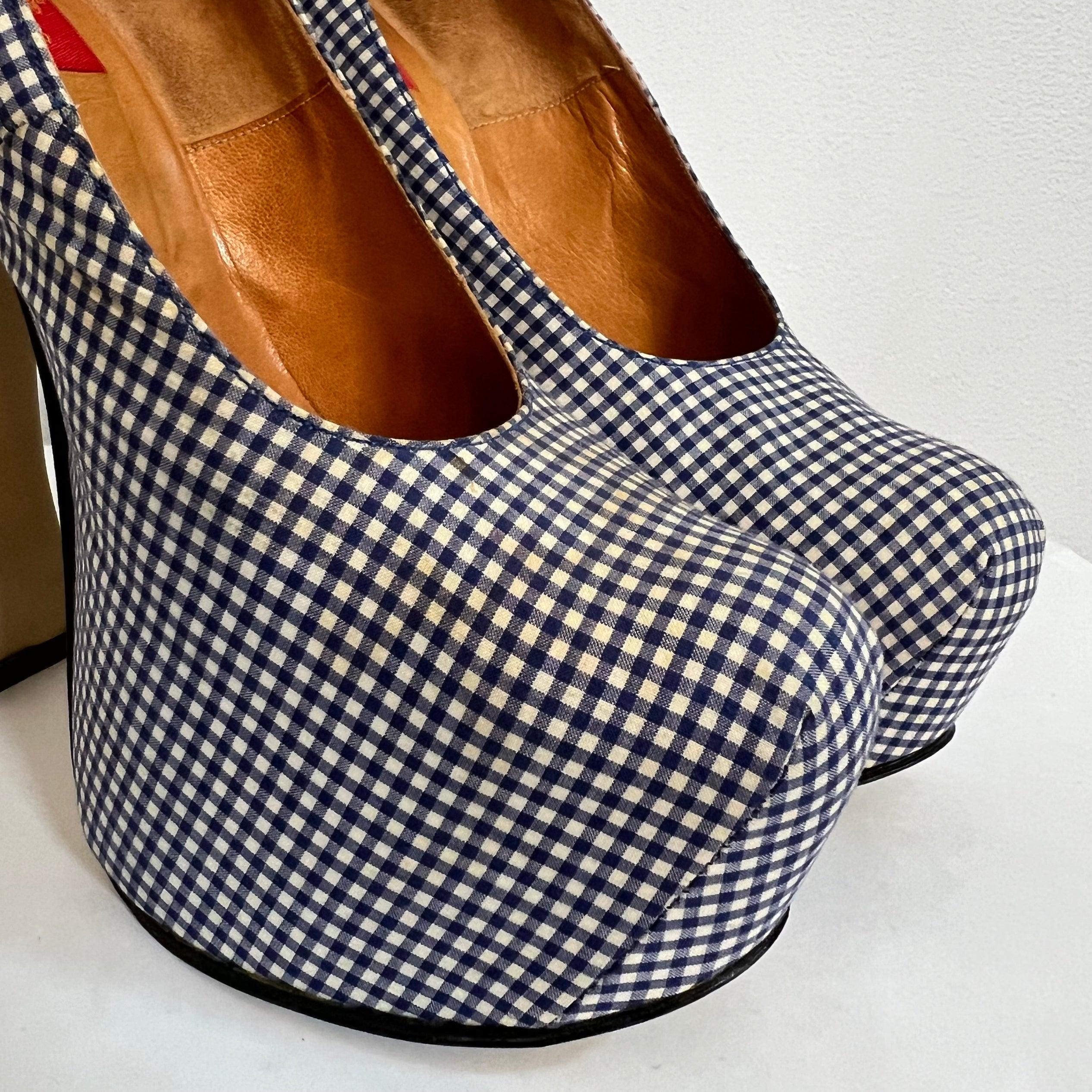 Platform heels 1993 Vivienne Westwood gingham In Good Condition In CAPELLE AAN DEN IJSSEL, ZH