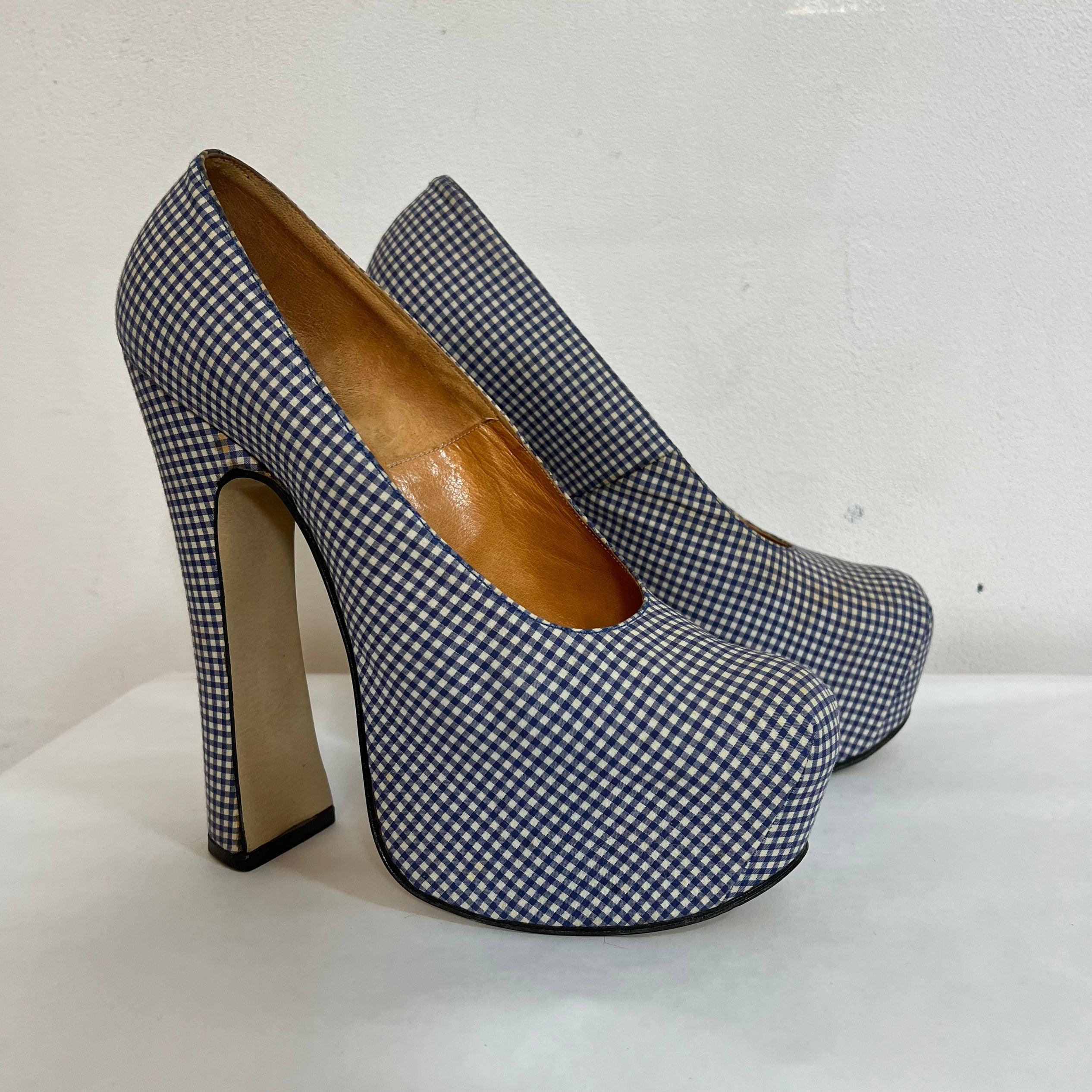 Platform heels 1993 Vivienne Westwood gingham For Sale 3