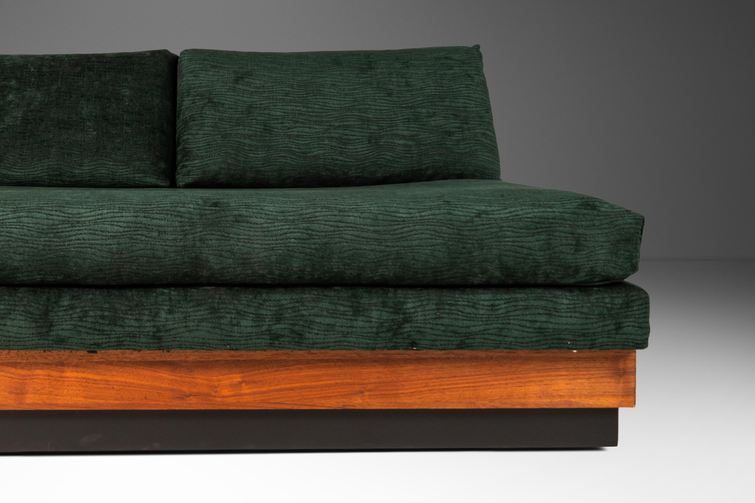 Platform Loveseat Sofa in Walnut by Adrian Pearsall for Craft Associates, 1960's For Sale 8