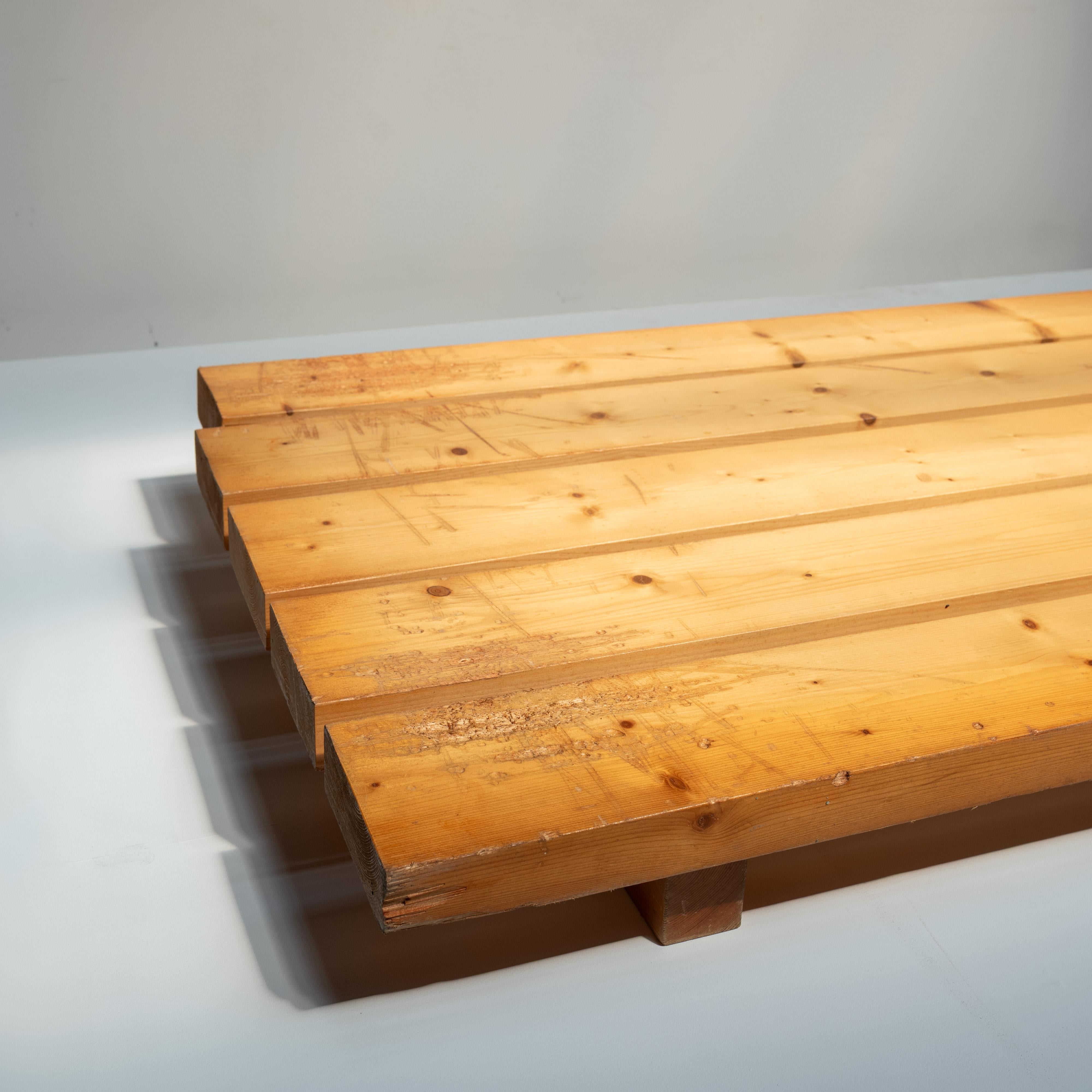 Late 20th Century Platform Low Bench by Charlotte Perriand, 1970s For Sale