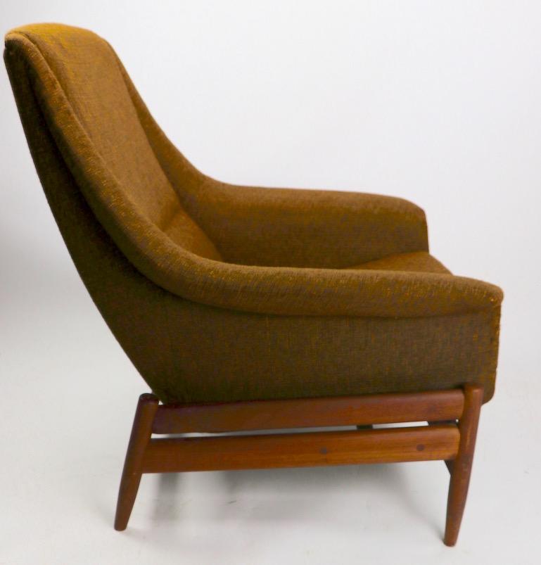20th Century Platform Rocking Lounge Chair and Ottoman by Hjelle