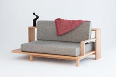 Platform Sofa in solid beech, minimalist japanese inspired by Studio Yann Gandon
