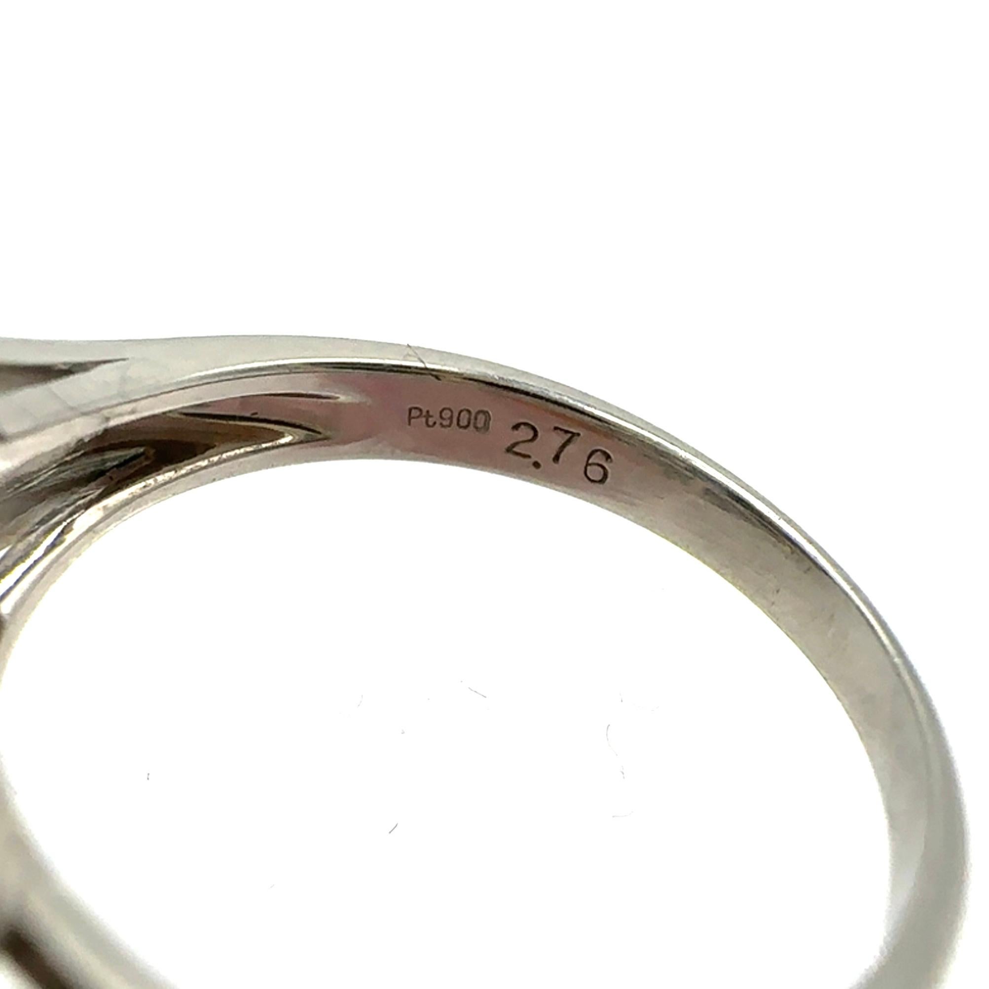 Platin 900 3.81 CTW Sapphire & Diamond Cocktail Ring For Sale 4