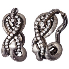 Platin Silver Rhodium White Diamonds Earrings Aenea Jewellery