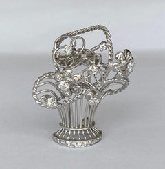 Platina/Gold Later Art Deco Brooch/ Pendant with Diamonds