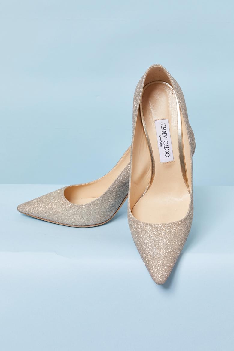 Stöckelschuhe mit Glitzer JIMMY CHOO Damen im Angebot