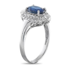 Platinum 0.08ct Diamond and Sapphire Ring MF02-010225