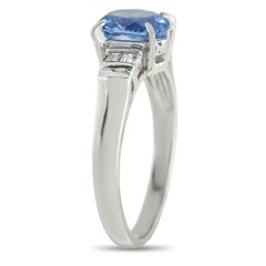 Platinum 0.11ct Diamond and Sapphire Ring MF07-110625