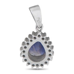 Platinum 0.15ct Diamond and Sapphire Pendant MF05-121625