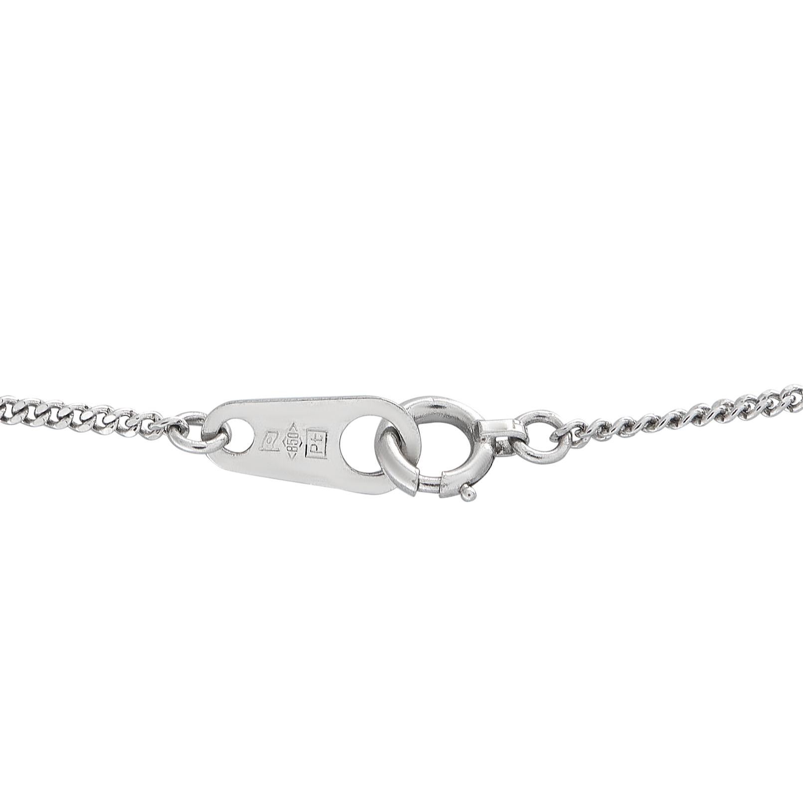 Collar Colgante Platino 0.16ct Diamantes y Esmeraldas Corte redondo