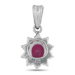 Platinum 0.20ct Diamond and Ruby Pendant MF07-121625