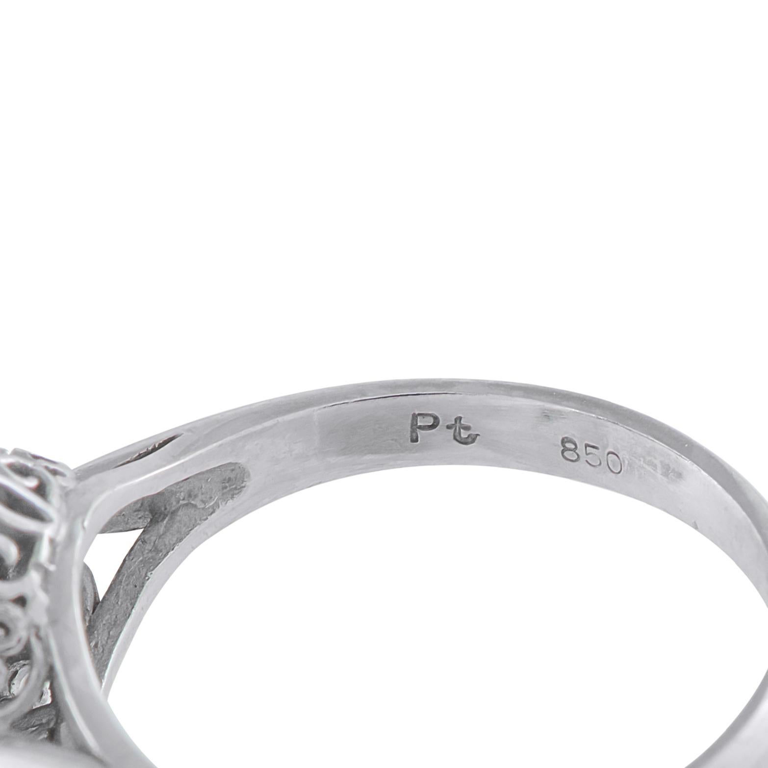 Platinum 0.20ct Diamond and Sapphire Ring MF35-101625 im Zustand „Hervorragend“ im Angebot in Southampton, PA
