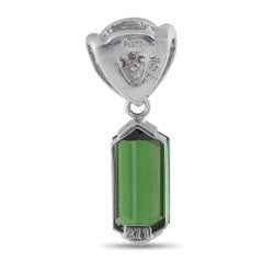 Colgante de platino con diamantes y turmalina de 0,22 ct MF08-010226