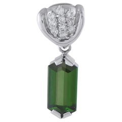 Colgante de platino con diamantes y turmalina de 0,22 ct MF08-010226