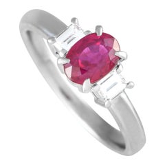 Platinum 0.25ct Diamond and Ruby Ring MF28-112924 Platinum 0.25ct Diamond and Ruby Ring MF28-112924