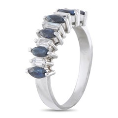 Platinum 0.25ct Diamond and Sapphire Ring MF01-070726