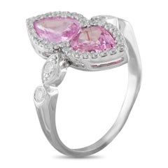 Platinum 0.27ct Diamond and Sapphire Ring MF13-050726