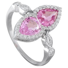 Platinum 0.27ct Diamond and Sapphire Ring MF13-050726