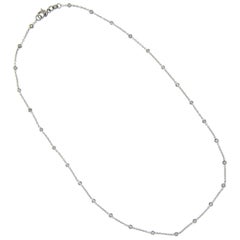 Platinum 0.28 Carat VS Clarity, F-G Color Diamonds by The Yard Station Necklace