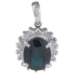 Pendentif en platine 0.30ct diamant et saphir  MF01-121625