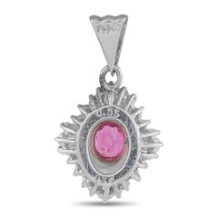 Platinum 0.34ct Diamond and Ruby Pendant MF08-121625