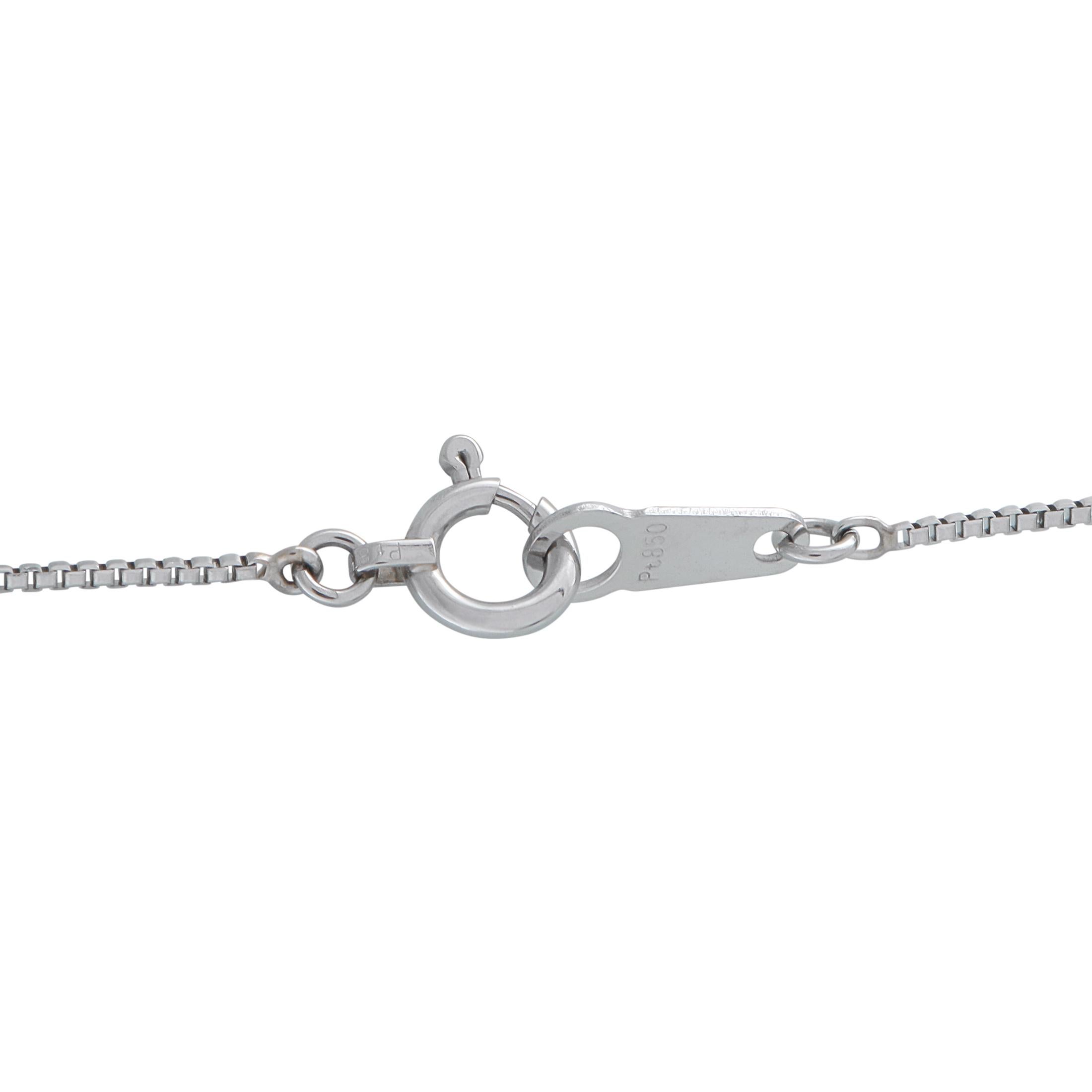 Mixed Cut Platinum 0.35ct Diamond and Sapphire Necklace MF26-102025 For Sale