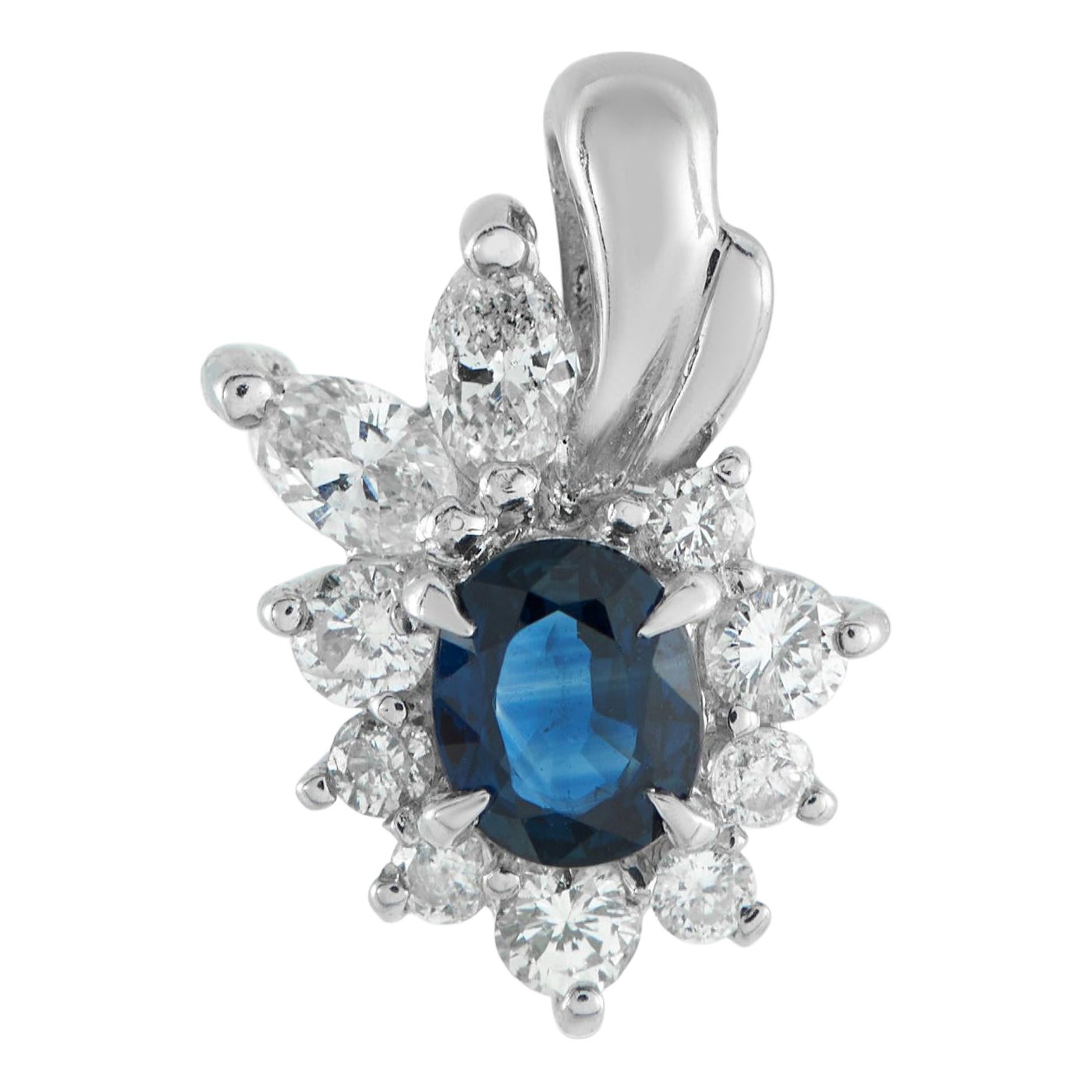 Ciondolo in platino con diamante e alessandrite da 0,37 carati MF20-122325 in vendita