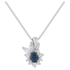 Platinum 0.37ct Diamond and Alexandrite Pendant Necklace MF24-011426