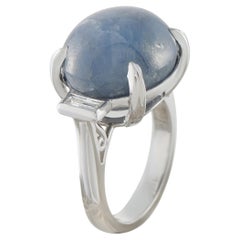 Platinum 0.38ct Diamond and Sapphire Ring MF31-051826