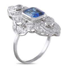 Platinum 0.40ct Diamond and Sapphire Ring MF30-050626