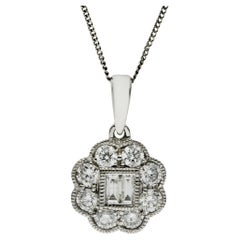 Platinum 
0.42ct Diamond Pendant