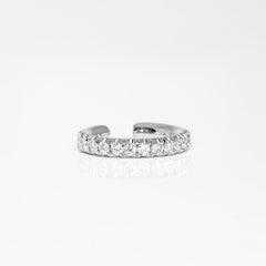 Platinum 0.44 Carat Diamond Pave Eternity Earcuff Earring
