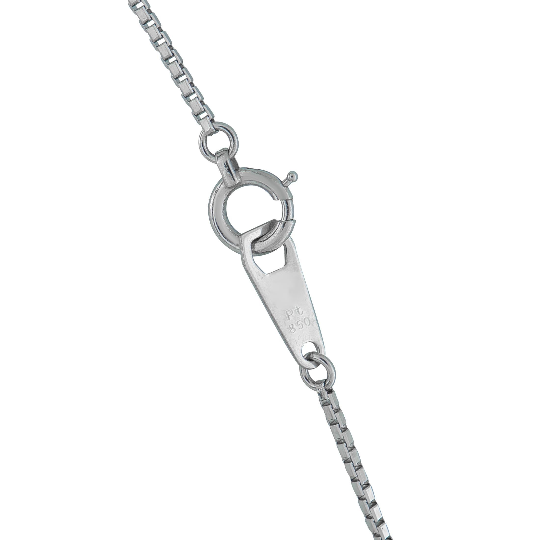 Round Cut Platinum 0.44ct Round Diamond Necklace MF70-101525 For Sale