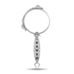 Platinum 0.45ct Diamond and Onyx Art Deco Lorgnette MF06-062426