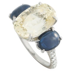 Bague en platine 0,45ct diamant et saphir MF28-051826
