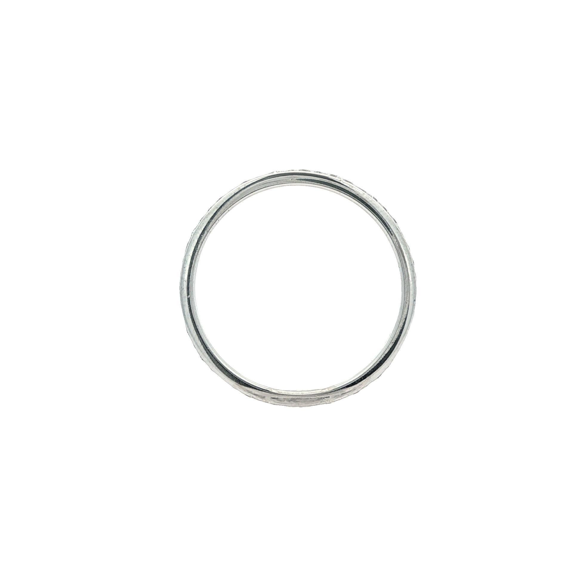 Taglio brillante Anello in platino con pavé di diamanti rotondi da 0,45 ct. in vendita