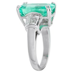 Platinum 0.50ct Diamond and Emerald Ring MF20-051326