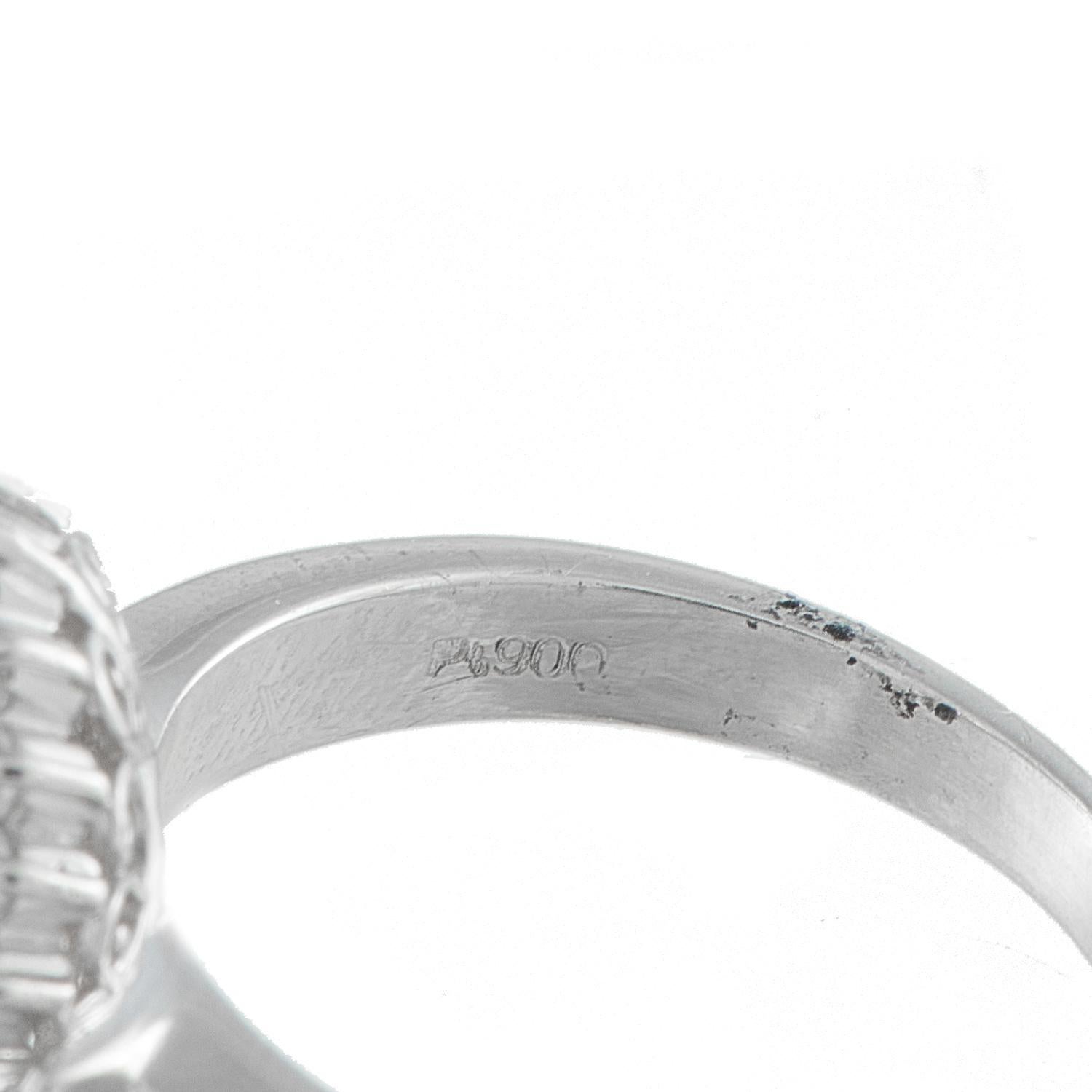 Platinum 0.50ct Diamond and Imperial Topaz Ring #5277 en Excelente estado para la venta en Southampton, PA