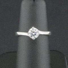 Platinum 0.50 Carat Diamond Solitaire Ring Size I 4.0g