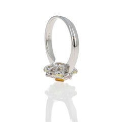 Platinum 0.52 Carat Fancy Orange Kite Diamond Halo Ring