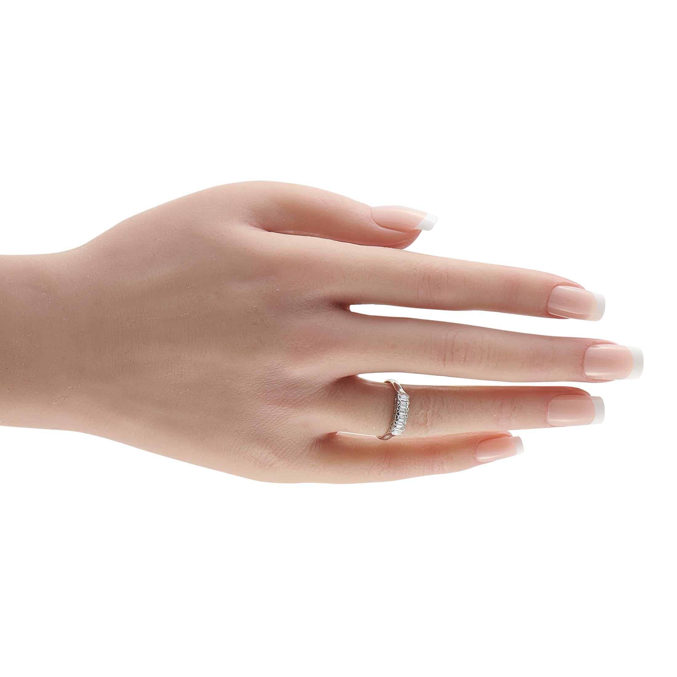 Platinum 0.54ct Diamond Ring MF38-110425 Corte mixto en venta